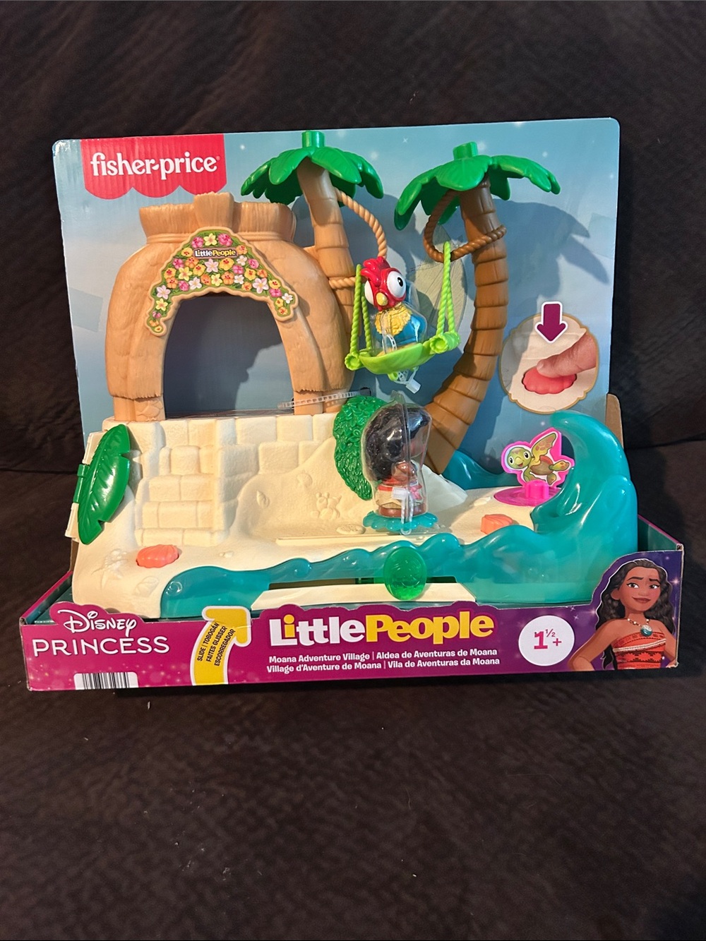 NWT 🆕 Fisher-Price Disney Princess Little People Moana Adventure Village Playset